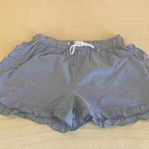 NWT Simply Southern blue ruffle shorts M